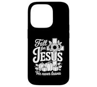 Carcasa para iPhone 14 Pro Enamorarse de Jesús Él Nunca Deja Cristiana Fe Cruz Calab