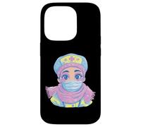 Carcasa para iPhone 14 Pro Enmascarado Enfermera Retrato Médico Invierno Cara
