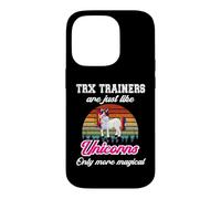 Carcasa para iPhone 14 Pro Entrenamiento TRX/Funny Colorful Unicorn Personal Trainers
