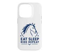 Carcasa para iPhone 14 Pro Equestrian Horse Riding Lover Eat Sleep Ride Repeat