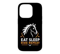 Carcasa para iPhone 14 Pro Equestrian Horse Riding Lover Eat Sleep Ride Repeat