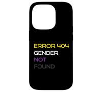 Carcasa para iPhone 14 Pro Error 404 Gender Not Found Nonbinary Pride Non-Binary Flag