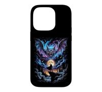 Carcasa para iPhone 14 Pro Escena de Aventura Fantástica con Murciélago Cósmico