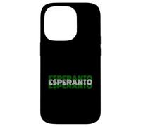 Carcasa para iPhone 14 Pro Esperanto - Diseño de Texto de lenguaje de Estilo Retro de los años 70
