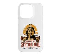 Carcasa para iPhone 14 Pro Espíritu del Toro Sentado Jefe Nativo Americano Lakota Sioux
