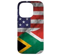 Carcasa para iPhone 14 Pro Estados Unidos y Sudáfrica Yin Yang - Bandera sudafricana Americana