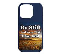 Carcasa para iPhone 14 Pro Estar quieto y Saber: Salmos Biblia edificante pacífica Cristiana