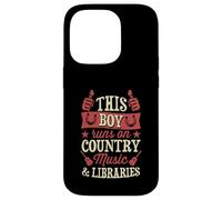 Carcasa para iPhone 14 Pro Este Chico Corre en música Country y bibliotecas