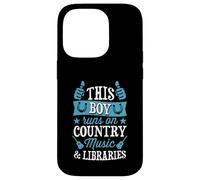 Carcasa para iPhone 14 Pro Este Chico Corre en música Country y bibliotecas