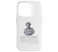 Carcasa para iPhone 14 Pro Estoicismo - La Vida es Corta - Marco Aurelio Filosofía estoica