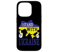 Carcasa para iPhone 14 Pro Estoy con Ucrania - Love Stop War - Ucrania Mapa