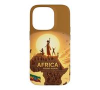 Carcasa para iPhone 14 Pro Ethiopian Flag Rasta Africa Rising Again from Ethiopia