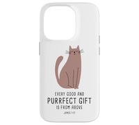 Carcasa para iPhone 14 Pro Every Good & Purrfect (Gift) is from Above - James 1:17 Cat