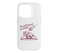 Carcasa para iPhone 14 Pro Everything Is Alright Dinosaur Asteroid Chaos Graphic Retro