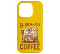 Carcasa para iPhone 14 Pro FA-Brew-Lous Corgi Juego de Palabras de café Barista Amante de los Perros
