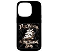 Carcasa para iPhone 14 Pro Fair Winds and Following Seas - Frase Naval temática náutica