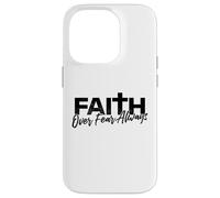 Carcasa para iPhone 14 Pro Fe sobre el Miedo Siempre | Confía en Dios Cita Cristiana | Jesús