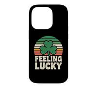 Carcasa para iPhone 14 Pro Feeling Lucky Retro Casino Humor St Patricks Day Vibes