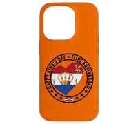 Carcasa para iPhone 14 Pro Feliz Día del Rey Holandés Fiyne Koningsdag Bandera de los Países Bajos