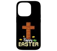 Carcasa para iPhone 14 Pro Feliz Pascua Bloque Constructor de Ladrillos de Construcción Jesús Cruz Fe