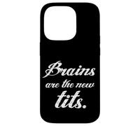 Carcasa para iPhone 14 Pro Feminismo Brains Are The New Tits Divertido Regalo Feminista
