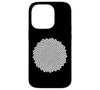 Carcasa para iPhone 14 Pro Fibonacci Girasol Semilla Espiral Sagrada Naturaleza Geometría Arte