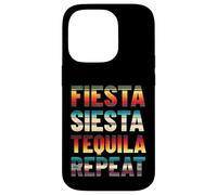 Carcasa para iPhone 14 Pro Fiesta Siesta Tequila Repeat Serape Patrón
