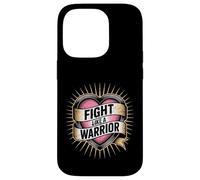 Carcasa para iPhone 14 Pro Fight Like a Warrior Strong Heart - Cita Motivacional