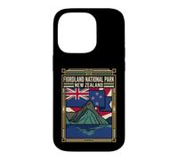 Carcasa para iPhone 14 Pro Fiordland National Park Nueva Zelanda Bandera Gráfico de Viaje
