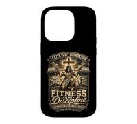 Carcasa para iPhone 14 Pro Fitness Disciplina Oración Cristiana Gimnasio Entrenamiento Culturismo