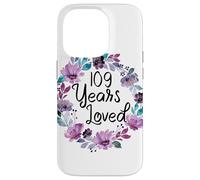 Carcasa para iPhone 14 Pro Floral 109 Years Old 109th Birthday Women's 109 Years Loved