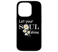 Carcasa para iPhone 14 Pro Floral Daisy Flower, Inspirational, Let Your Soul Shine