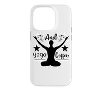 Carcasa para iPhone 14 Pro Flujo de Amanecer Sereno y Vibraciones de café de Yoga