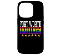Carcasa para iPhone 14 Pro Fort Worth Pride Texas Gay Lesbianas Queer LGBT Rainbow Flag