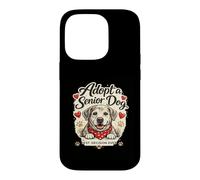 Carcasa para iPhone 14 Pro Foster Dog Parents Refugio Perro Amor Corazón Rescate Seniors Perro