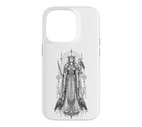 Carcasa para iPhone 14 Pro Frigg Diosa Nórdica Cuervo Runa Reina de la Mitología Asgard