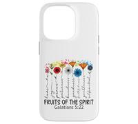 Carcasa para iPhone 14 Pro Fruits of The Spirit Gálatas 5 22 Verso de la Biblia Cristiano