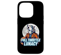 Carcasa para iPhone 14 Pro Full Throttle Lunacy Howling Biker Wolf Graphic