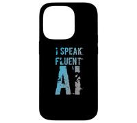 Carcasa para iPhone 14 Pro Fun AI Humor Habla fluidamente AI Inteligencia Artificial Cotizaciones