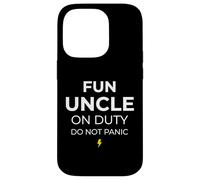 Carcasa para iPhone 14 Pro Fun Uncle On Duty Do Not Panic Hermano Hermano