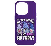 Carcasa para iPhone 14 Pro Funny 40th Birthday For Mommy Did You GNOME Its My Birthday
