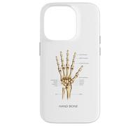 Carcasa para iPhone 14 Pro Funny Anatomy Mano Hueso Humano Ciencia Anatómica Humana Educación