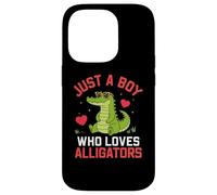 Carcasa para iPhone 14 Pro Funny Animal Crocodile, Just a Boy Who Loves Alligators