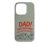 Carcasa para iPhone 14 Pro Funny Cat Dad Yelling Cats Father's Day