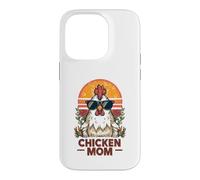 Carcasa para iPhone 14 Pro Funny Chicken Mom Backyard Hen Adict Farm Life