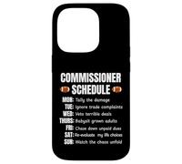 Carcasa para iPhone 14 Pro Funny Fantasy Football Commissioner Schedule Draft Day