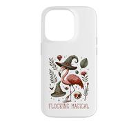 Carcasa para iPhone 14 Pro Funny Flamingo Pun Flocking Magical Pagan Wiccan Witch