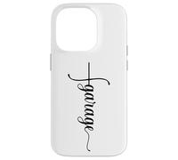 Carcasa para iPhone 14 Pro Funny Garage Car Mechanic Husband Dad - Señal de Cruz Vertical