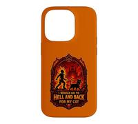 Carcasa para iPhone 14 Pro Funny Halloween I'D IR AL Infierno Y Volver para MI Gato