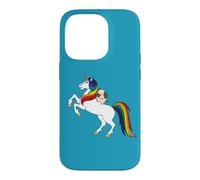 Carcasa para iPhone 14 Pro Funny Kawaii Womens Girls Unicorn Rainbow Happy Pug Lover